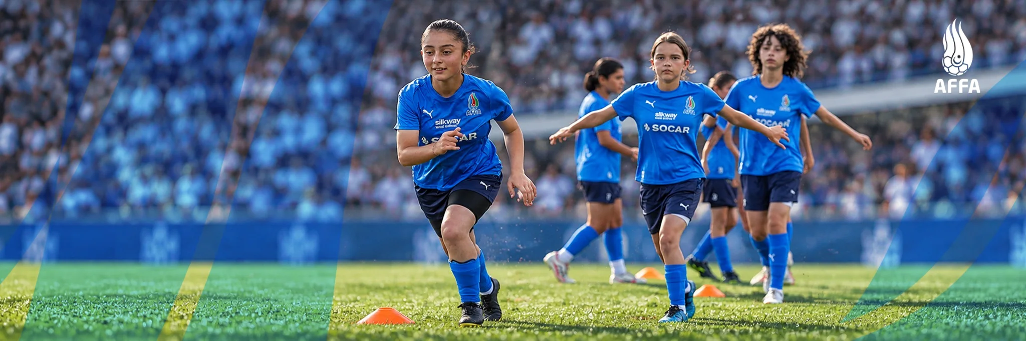 AFFA qız futbolçularının məşqi